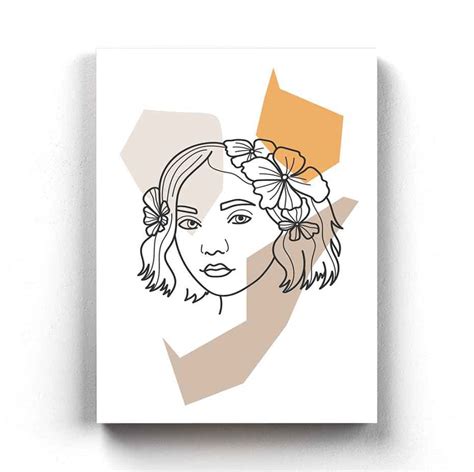 Elegant Women Line Art Frame for Wall Decor- FunkyDecors