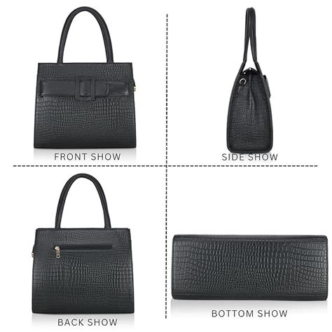 Croco Leather Handbag - Buckle Harmass – HAYAT LEATHER