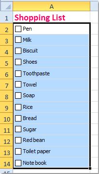 Image result for Excel How to Alignment Multiple Checkboxes