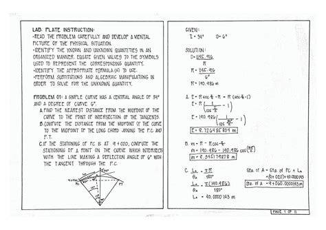 Image result for Horizontal Curve Example Problems