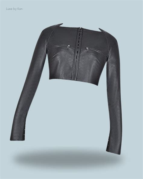 HOUSE OF CB Ione Black Vegan Leather Cropped Top – Luxe by Kan