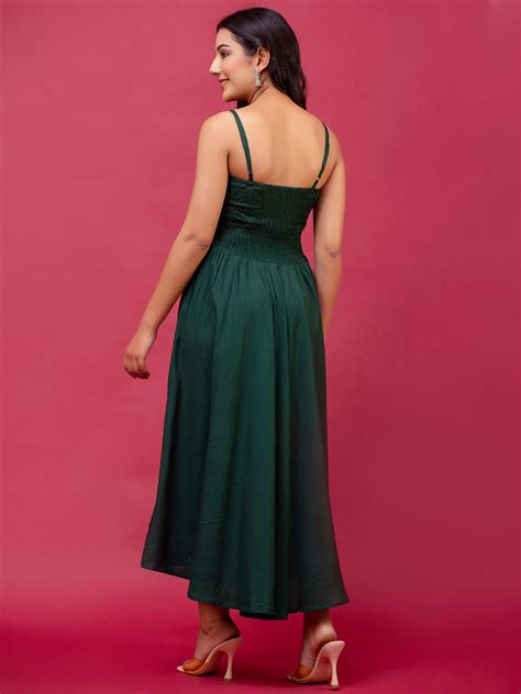 RAYON NOODLE STRAP FULL DRESS – feranoid