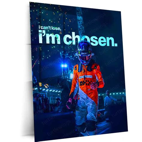 Quote Metal Poster | Lando Norris – I’m Chosen Metal Frame Unshakeable ...