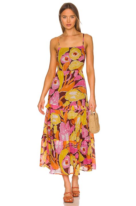 Banjanan Hazel Dress in Euphoric Bloom Paprika | REVOLVE