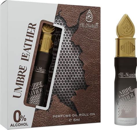 Al Nuaim Umbre Leather Attar 6ml Roll On – HalalSauda