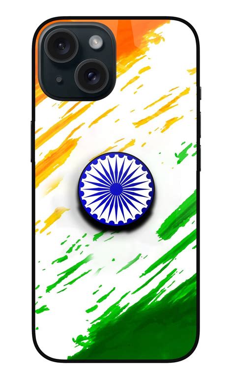 Buy Now Indian Flag Ashoka Chakra Glass Case for iPhone 15 Online ...