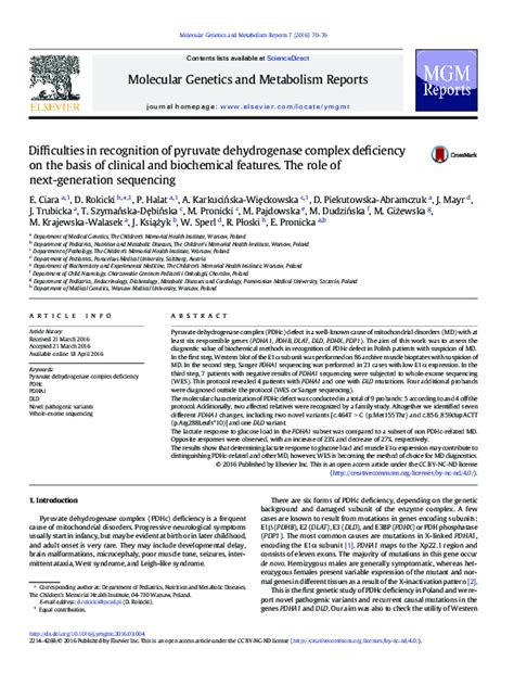 Image result for Pyruvate Dehydrogenase Complex Deficiency