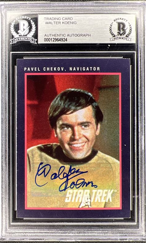 Buy Walter Koenig as Pavel Chekov AUTO 1991 Paramount Pictures Beckett ...