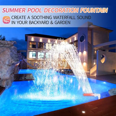 Buy Pool Water-Cooler Fountain w/ LED-Light Sprinkler-Head - Water ...