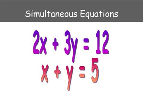 Image result for Simultaneous Equations Solving Methods
