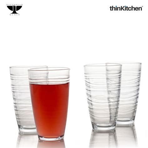 Ravenhead Essentials Swirl Super Hiball Glass Set of 4 48cl – thinKitchen