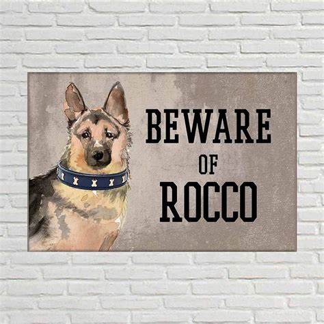 Shop Personalized Beware Of Dog Signs Name Plates For Outdoors Online ...