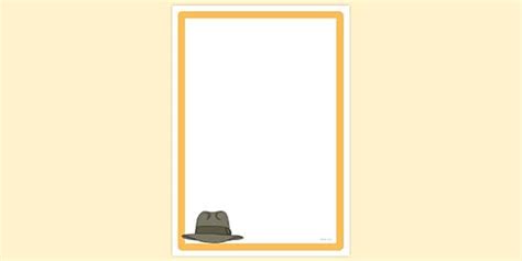 Adventurer's Hat Page Border | Page Borders | Twinkl