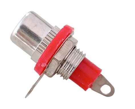 RCA Female Chassis Mount Connector, Red, RCA Jack, RCA Socket, RCA ...