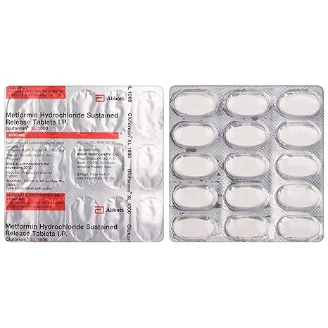 Gluformin XL 1000 - Strip of 15 Tablets : Amazon.in: Health & Personal Care