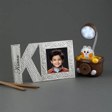 CUSTOMISABLE ALPHABET PHOTO FRAME – Code Silver
