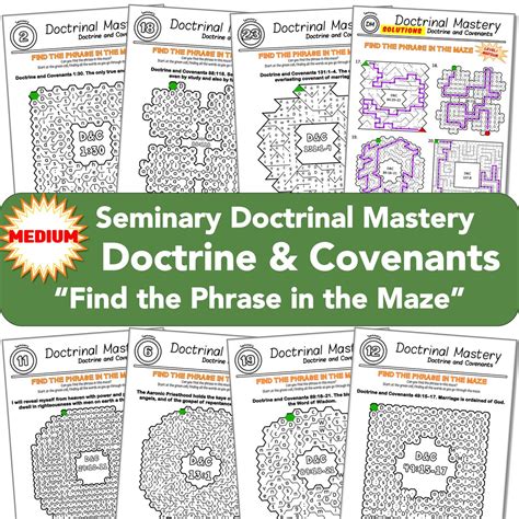 LDS D&C MEDIUM Mazes, Doctrine and Covenants Doctrinal Mastery, Full ...