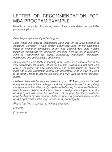 Letter Of Recommendation For Graduate School Templates [Word]
