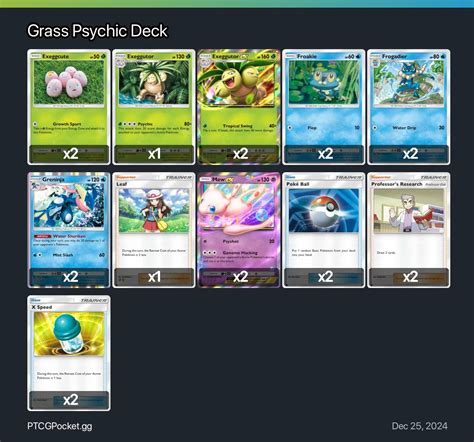 Grass Psychic Deck - Pokémon TCG Pocket