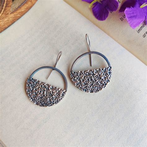 "Tanisha" Silver Look Alike Oxidized Earrings – The Fiona Store