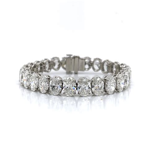 Stunning Oval-Cut Diamond Tennis Bracelet Los Angeles Jeweler | Peter ...