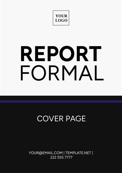 Formal Report Cover Page 的图像结果