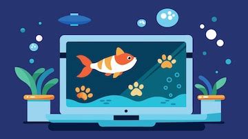A virtual aquarium with fish that respond to your cats paw movements on ...