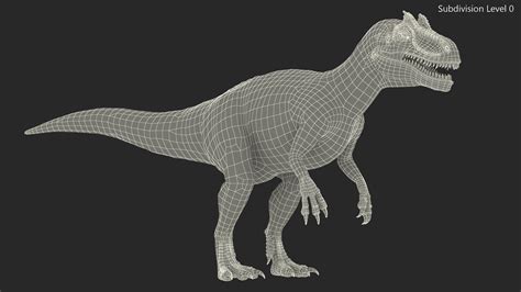 Allosaurus Yellow Coloring Rigged for Cinema 4D 3D | 3D Molier ...