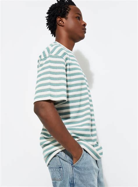 Buy URB_N Men Oversized Striped T-shirt Online at just Rs. 599.0 ...