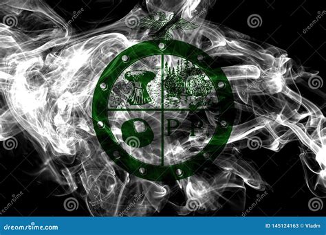 Bandera Del Humo De La Ciudad De Pee Pee Township, Estado De Ohio, Los Estados Unidos De am?rica ...