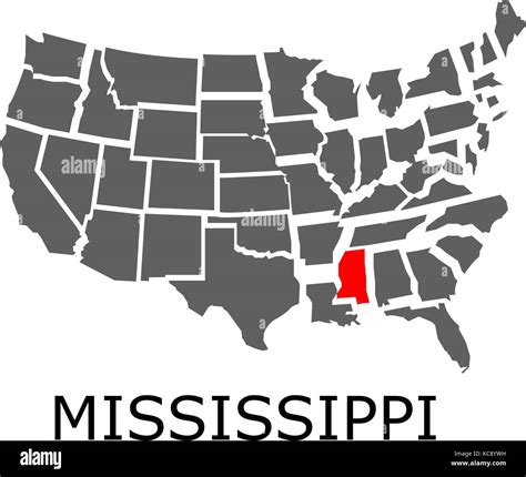 Mississippi state map hi-res stock photography and images - Alamy - map of california and surrounding states