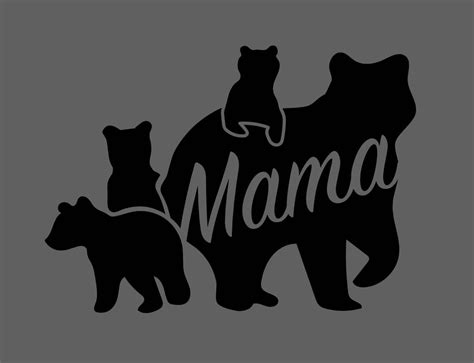 Buy Mama Bear With 123 Cubs Options .SVG File for Vinyl Cutting Online ...