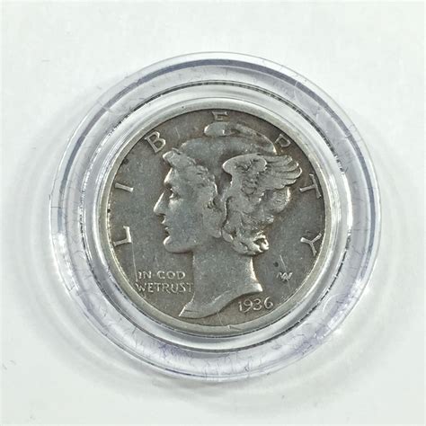 1936-S Silver Mercury Head Dime*In Protective Capsule | Property Room