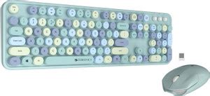 ZEBRONICS Zeb-Companion 300 Wireless Keyboard with Retro Keys and Mouse ...