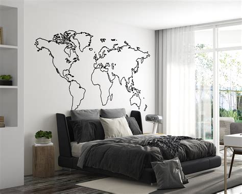 World Map Wall Decal Sticker 的图像结果