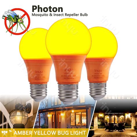 Bug Light Bulb Yellow LED Bulbs, Outdoor Porch Lights, Amber Bedroom ...