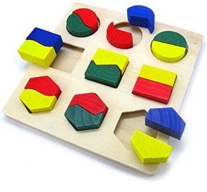 Skywalk Wooden Geometry Matching Puzzles Stacking Building Blocks Early ...