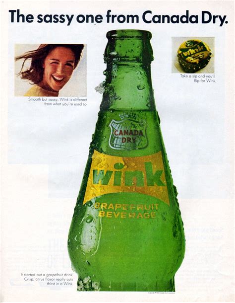 Wink by Canada Dry - 1965 | Grapefruit drink, Soft drinks, Food ads