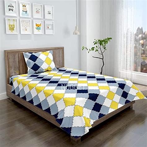 Cottonhandicool Cotton 120 TC floral printed Single Bedsheet (Standard ...