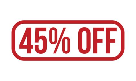 45 Percent Off Rubber Stamp. Red 45 Percent Off Rubber Grunge Stamp ...