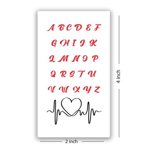 Temporary Tattoowala ABCD Name of Alphabet Letter Tattoo Waterproof Men ...