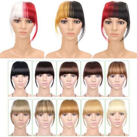 Instant Style Transformation: Clip-In Blunt Bangs for Natural ...