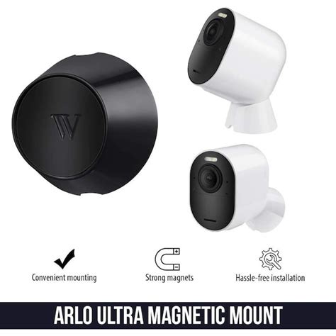 Wasserstein Arlo Ultra/Ultra 2, Pro 3/Pro 4 Magnetic (2-Pack) White ...