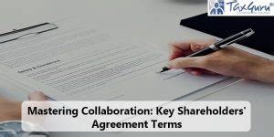 Mastering Collaboration: Key Shareholders’ Agreement Terms