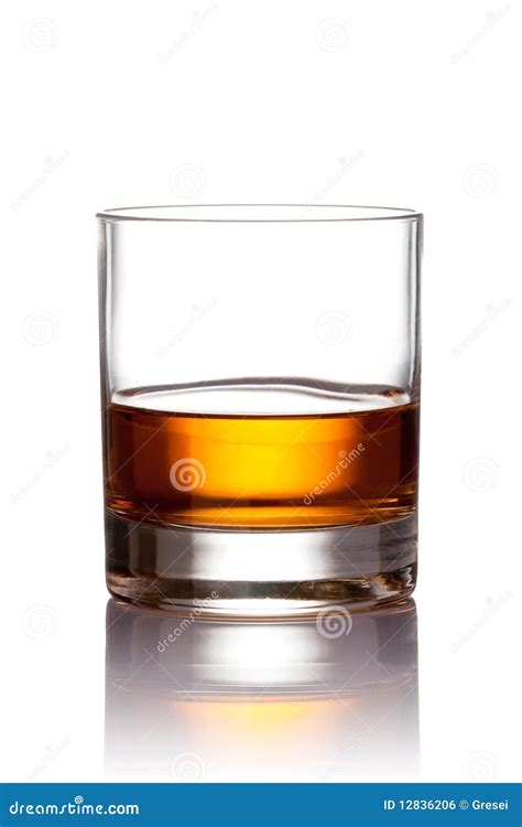 Glass of scotch whiskey stock photo. Image of hard, reflection - 12836206