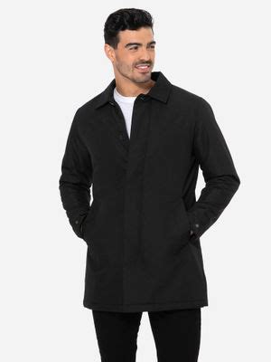 Buy Threadbare Men Black Collared Coat Online