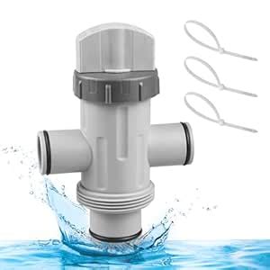 Dual Split Hose Plunger Valve with 3 Zip Ties for Intex Pool hoses ...