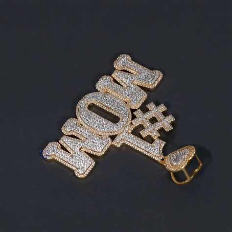 Moissanite Diamond Pendant - Pretty Moissanite Round And Baguette ...