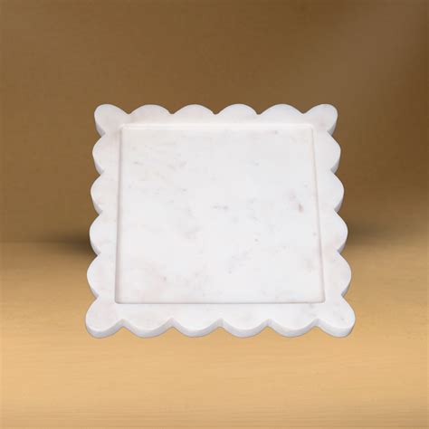 White Marble Arch Square Plate | Elegant Art Decor & Serveware – ARTEFACTIA