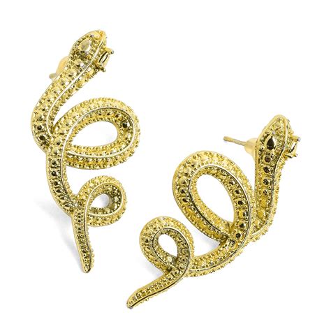MEDUSA Gold - Serpent stud earrings – Izel